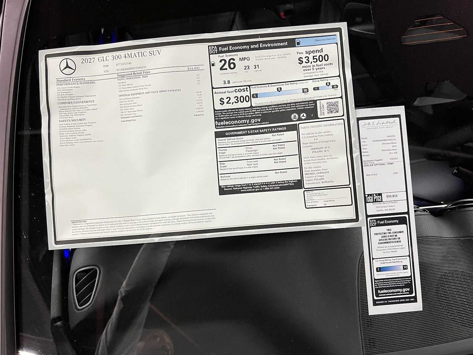 2027 Mercedes-Benz GLC 300 4MATIC® SUV
