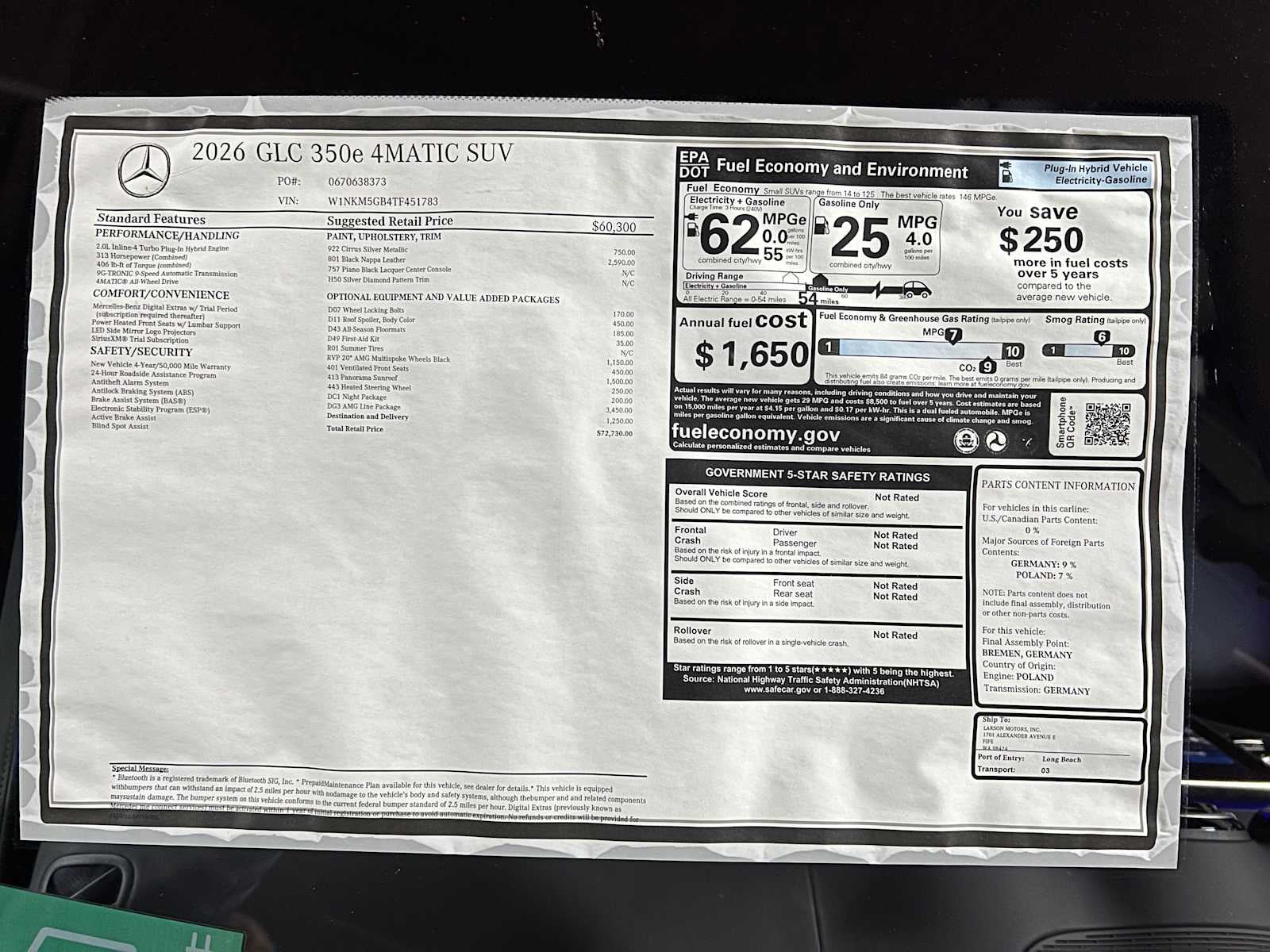 2026 Mercedes-Benz GLC 350e 4MATIC® SUV