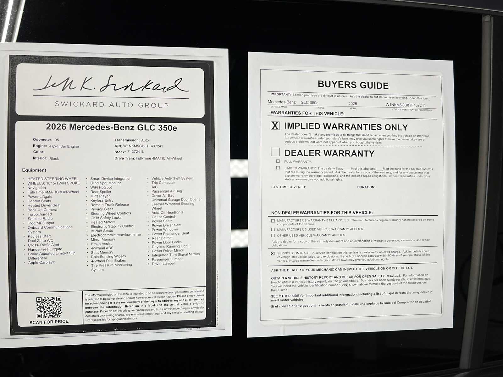 2026 Mercedes-Benz GLC 350e 4MATIC® SUV