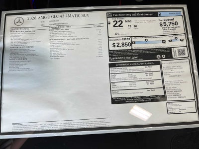 2026 Mercedes-Benz GLC AMG® GLC 43