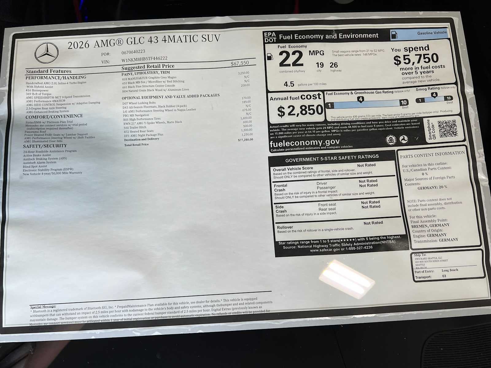 2026 Mercedes-Benz GLC AMG® GLC 43