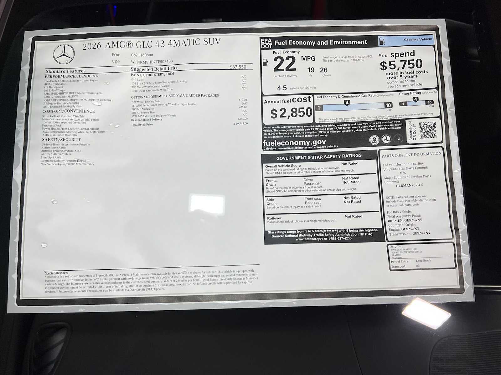 2026 Mercedes-Benz AMG® GLC 43 4MATIC® SUV