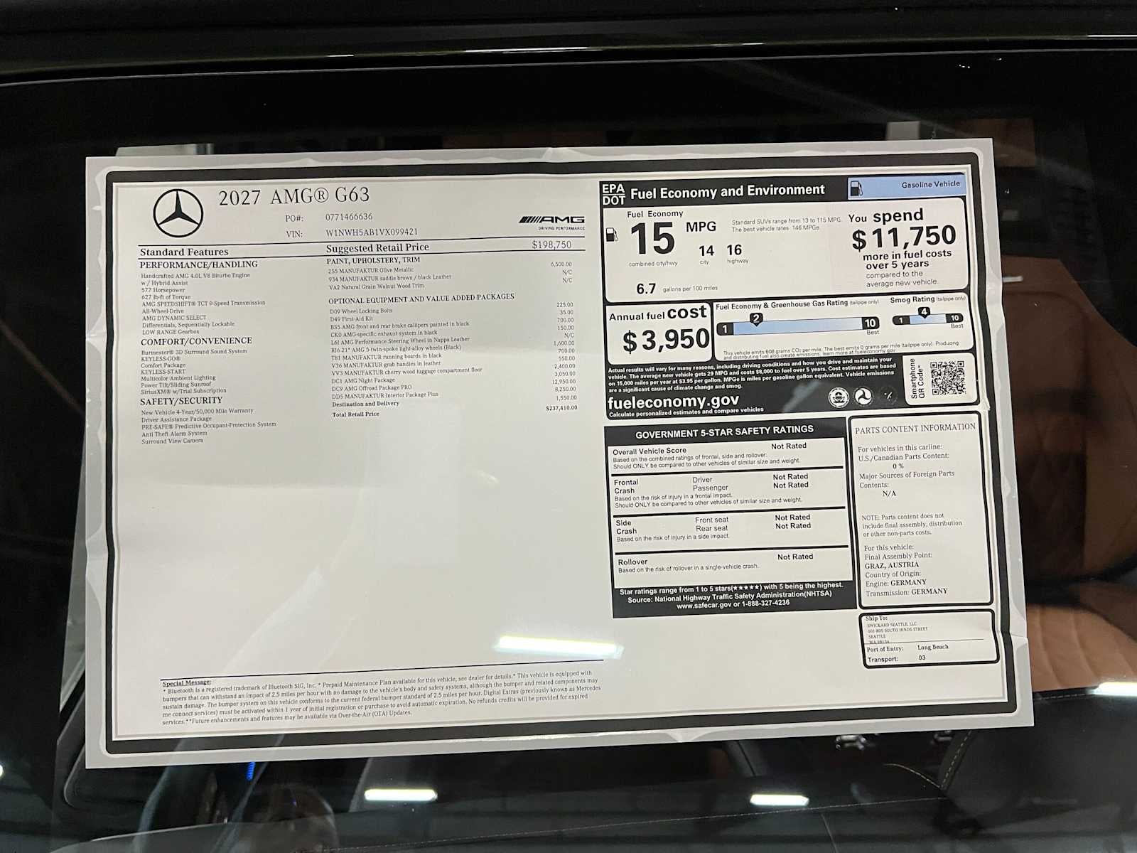 2027 Mercedes-Benz AMG® G 63 SUV