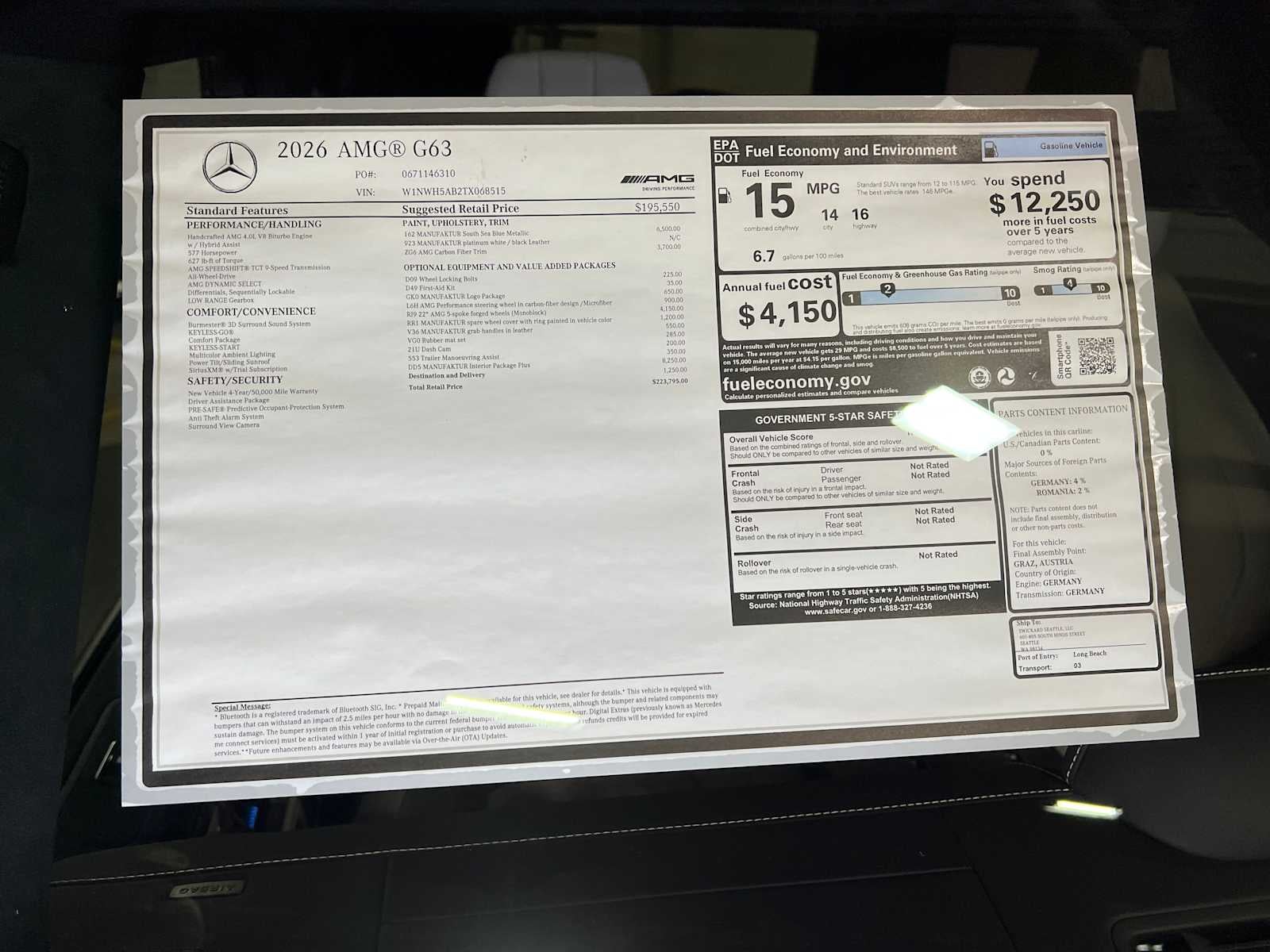 2026 Mercedes-Benz G-Class AMG® G 63