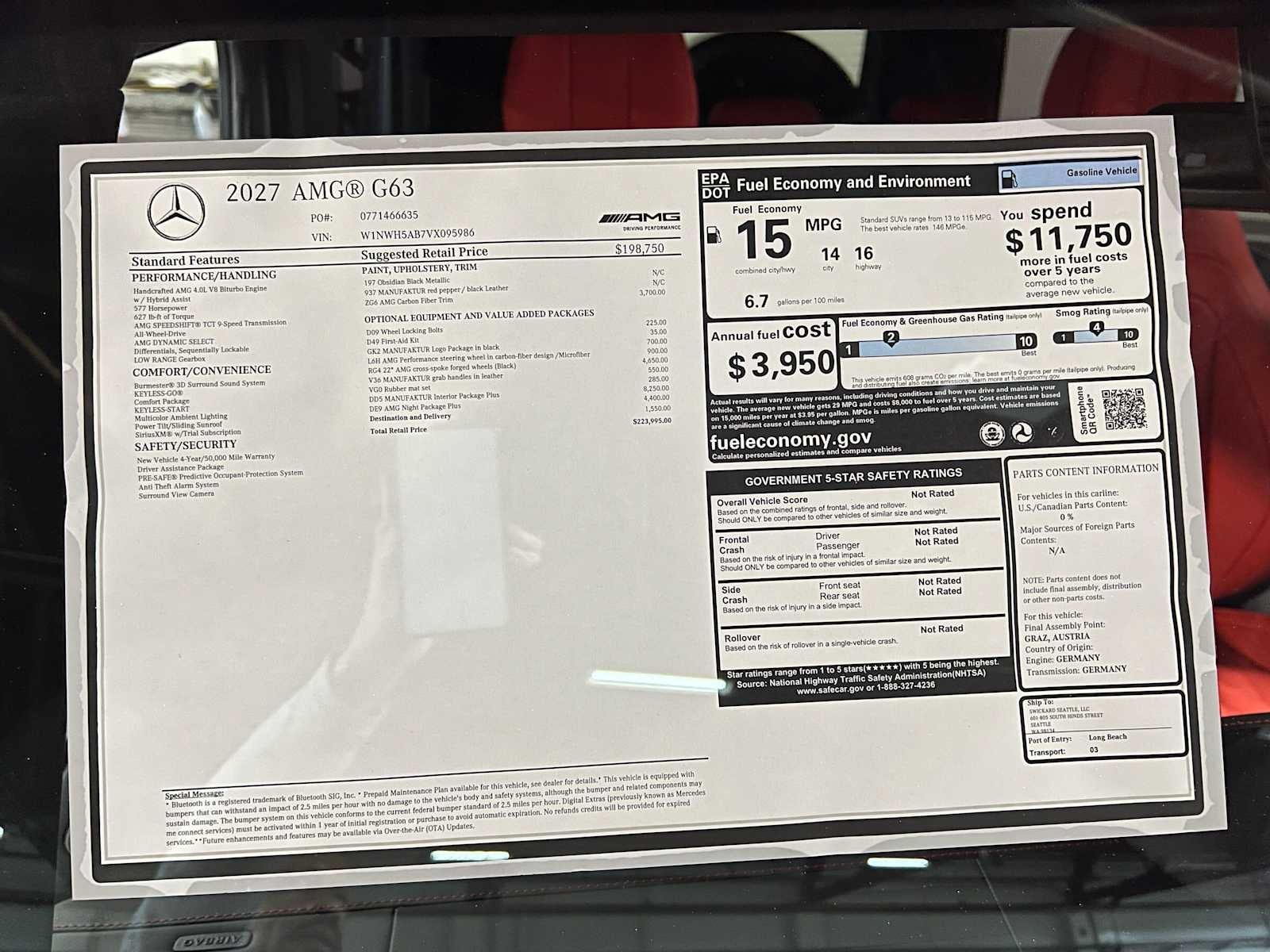 2027 Mercedes-Benz AMG® G 63 SUV