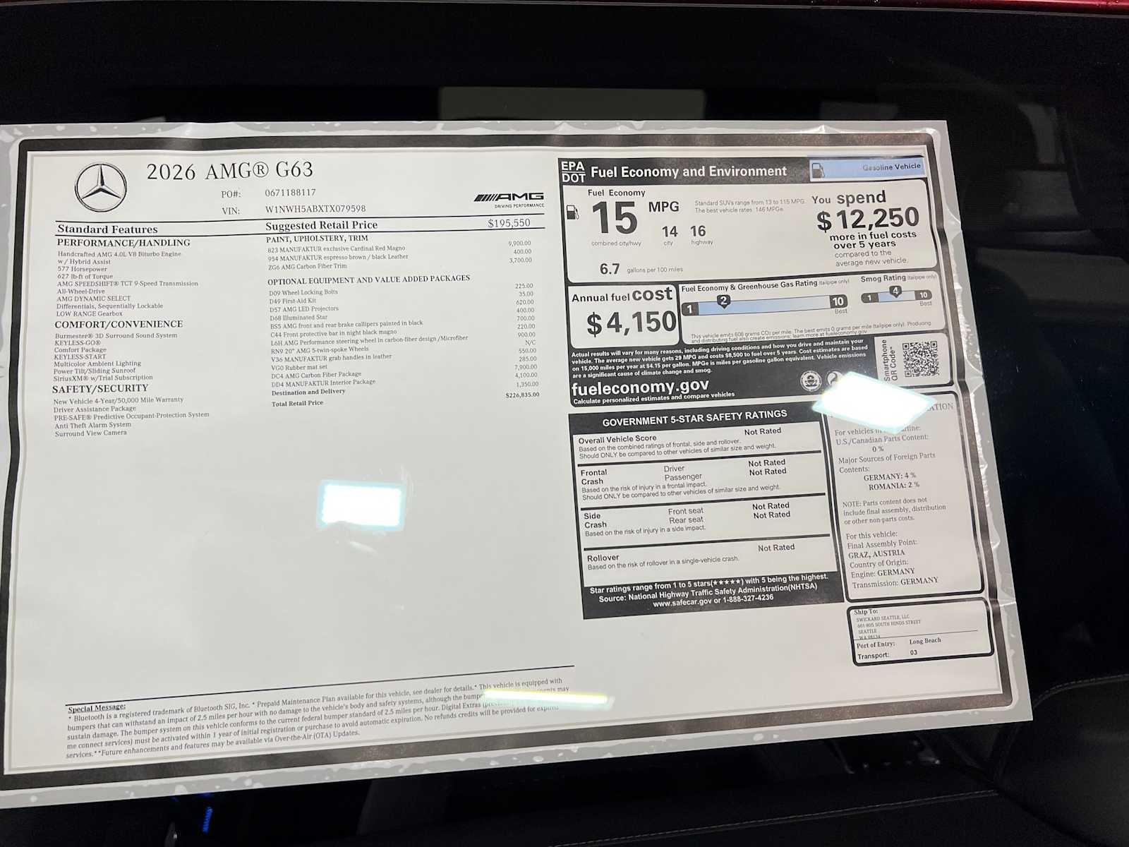 2026 Mercedes-Benz AMG® G 63 AMG® G 63