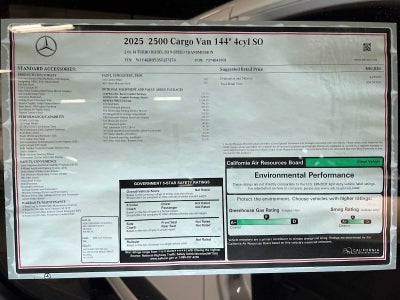 2025 Mercedes-Benz Sprinter 2500 Standard Roof I4 Diesel 144" RWD