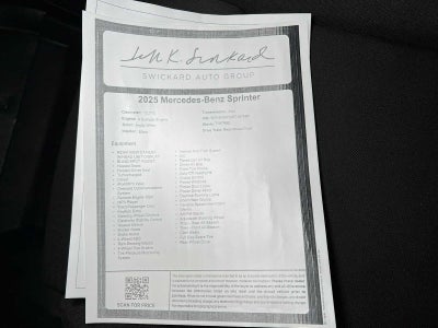 2025 Mercedes-Benz Sprinter 2500 Standard Roof I4 Diesel 144" RWD