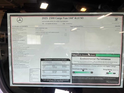 2025 Mercedes-Benz Sprinter 2500 Standard Roof I4 Diesel 144" RWD