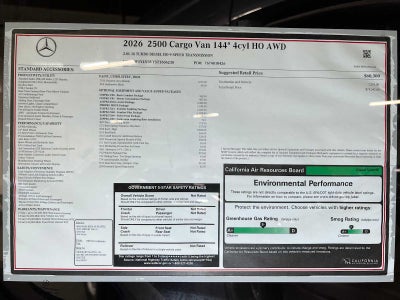2026 Mercedes-Benz Sprinter 2500 Standard Roof I4 Diesel HO 144" AWD