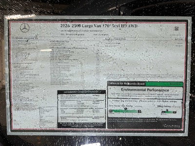2026 Mercedes-Benz Sprinter 2500 High Roof I4 Diesel HO 170" AWD
