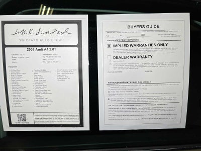 2007 Audi A4 2.0T