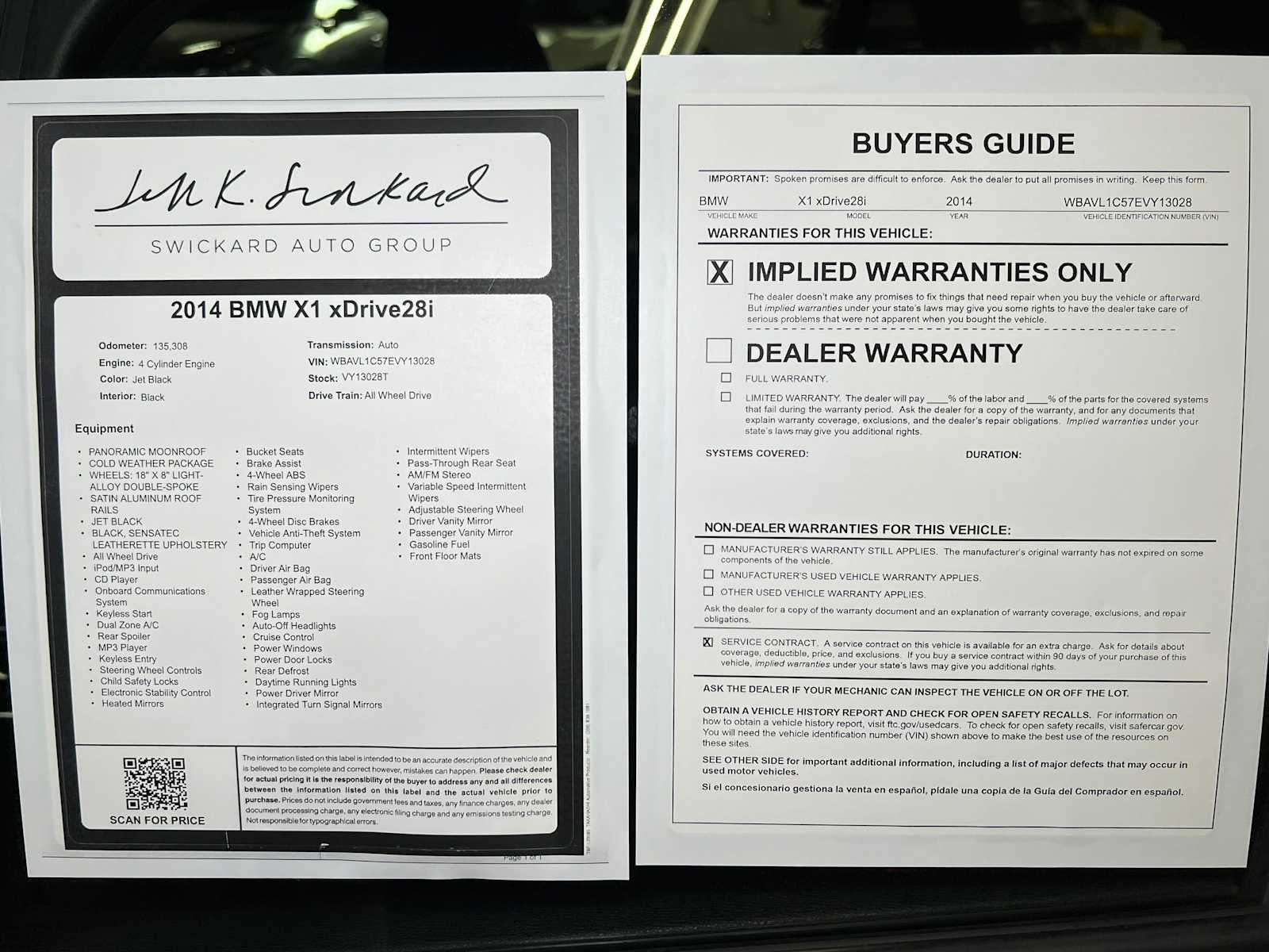 2014 BMW X1 xDrive28i xDrive28i