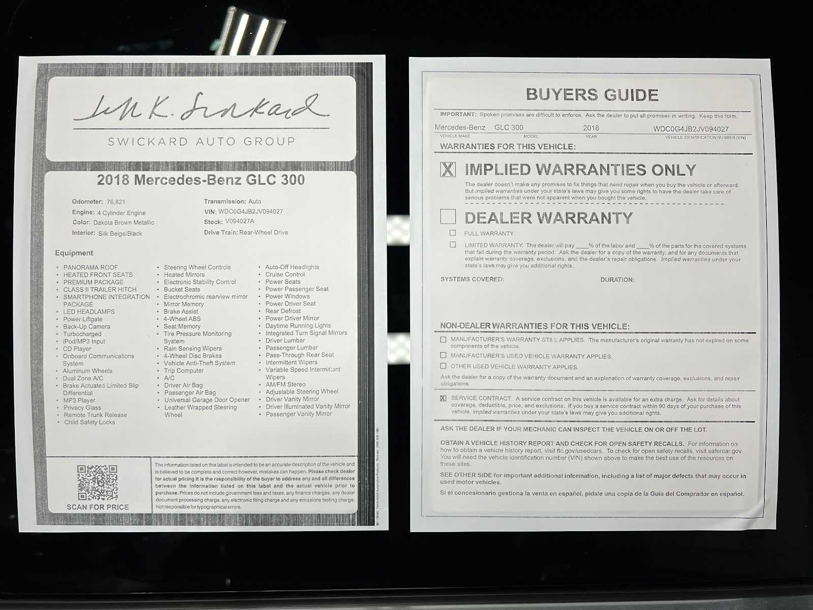 2018 Mercedes-Benz GLC 300 SUV