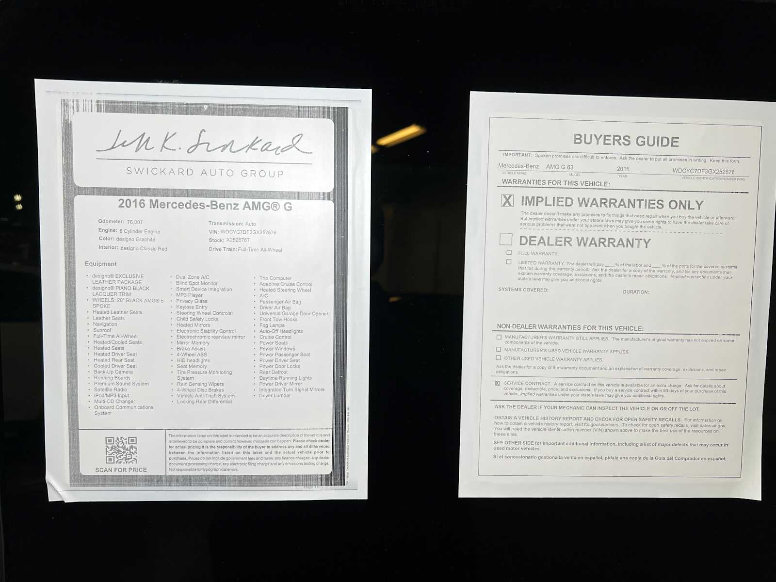 2016 Mercedes-Benz G-Class AMG® G 63