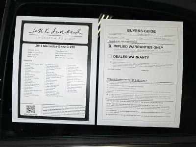 2014 Mercedes-Benz C 250 4dr Sdn RWD