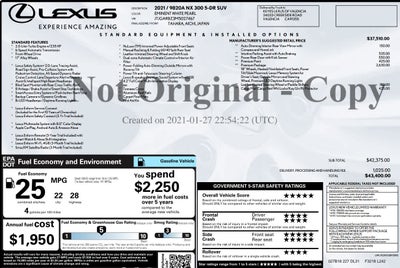 2021 Lexus NX NX 300