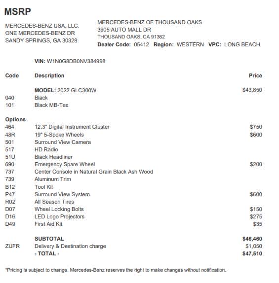 2022 Mercedes-Benz GLC GLC 300