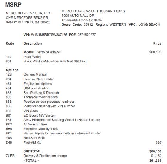 2025 Mercedes-Benz GLB AMG® GLB 35