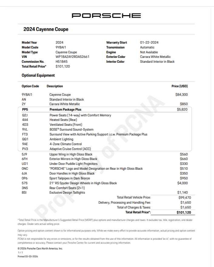 2024 Porsche Cayenne Coupe AWD