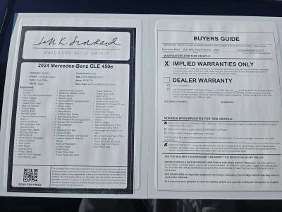 2024 Mercedes-Benz GLE GLE 450e Plug-In Hybrid