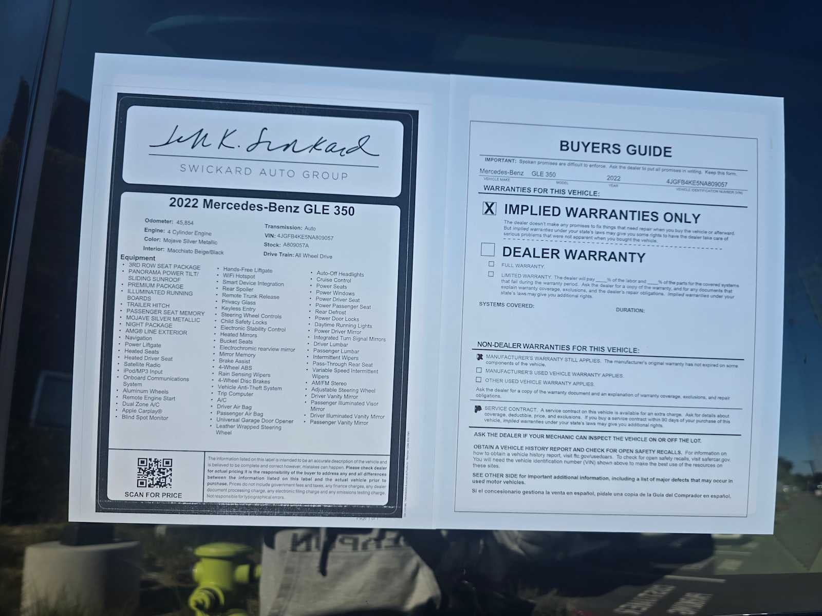 2022 Mercedes-Benz GLE GLE 350