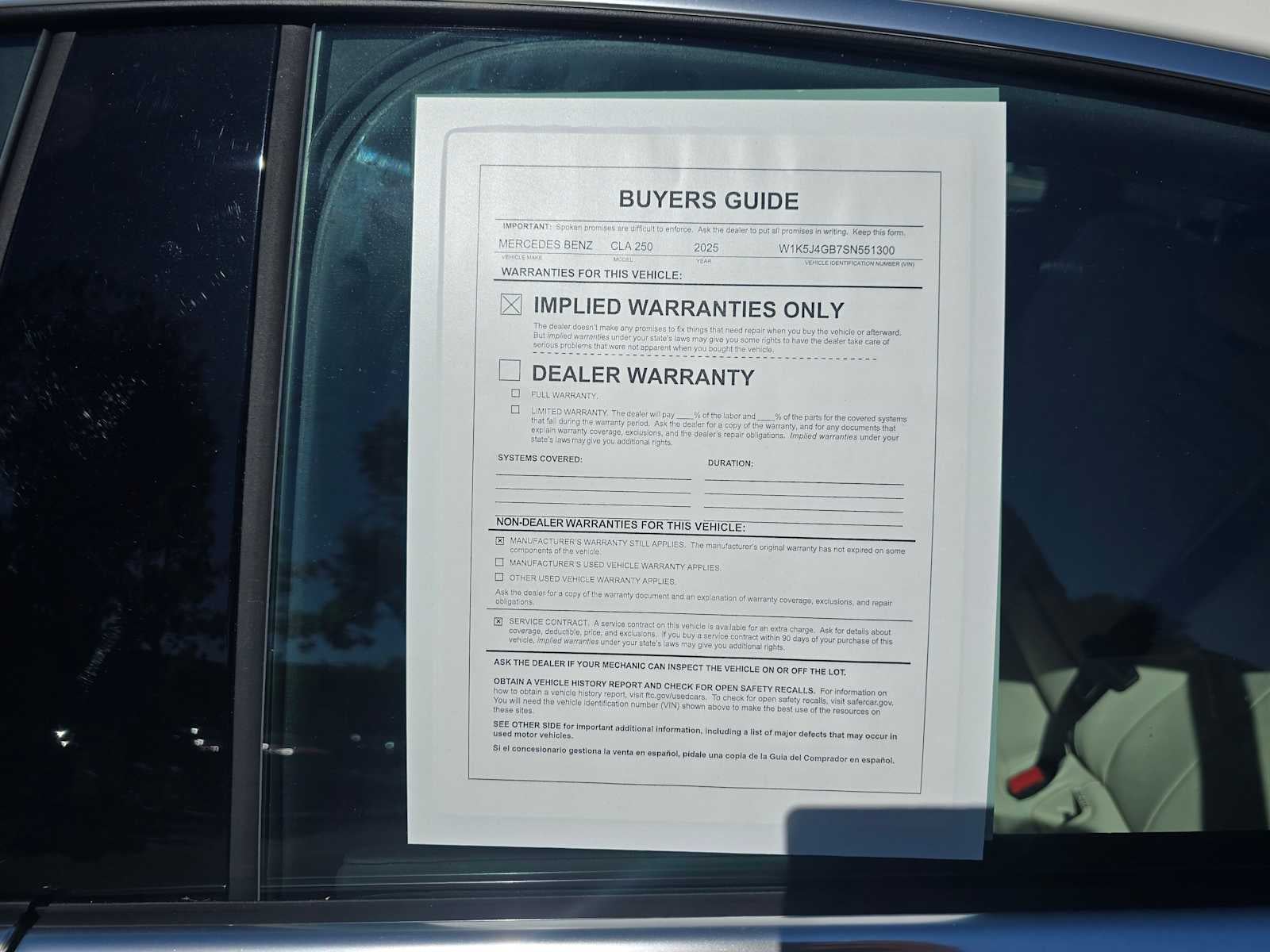 2025 Mercedes-Benz CLA CLA 250