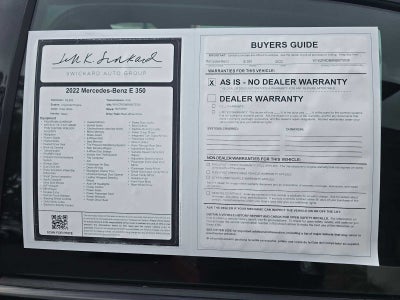 2022 Mercedes-Benz E-Class E 350