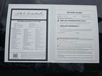 2026 Mercedes-Benz GLC GLC 300