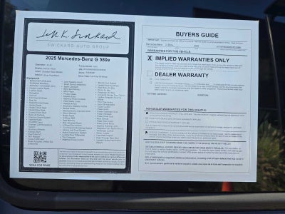 2025 Mercedes-Benz G-Class G 580e