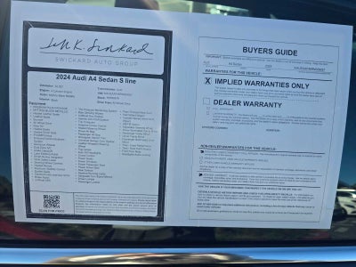 2024 Audi A4 S line Premium Plus
